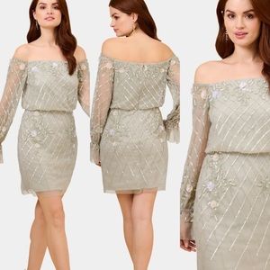 Adrianna Papell Short Beaded Dress NWT